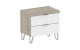 Тумба прикроватная Анима (Дуб серый, Белый)