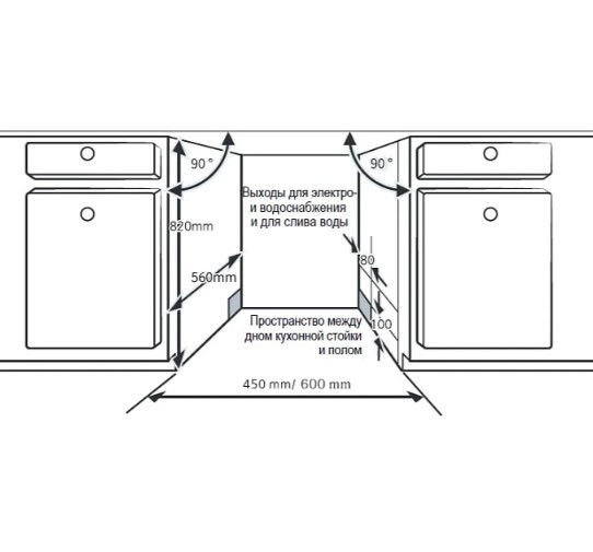 Встраиваемая посудомоечная машина Evelux BD 6004