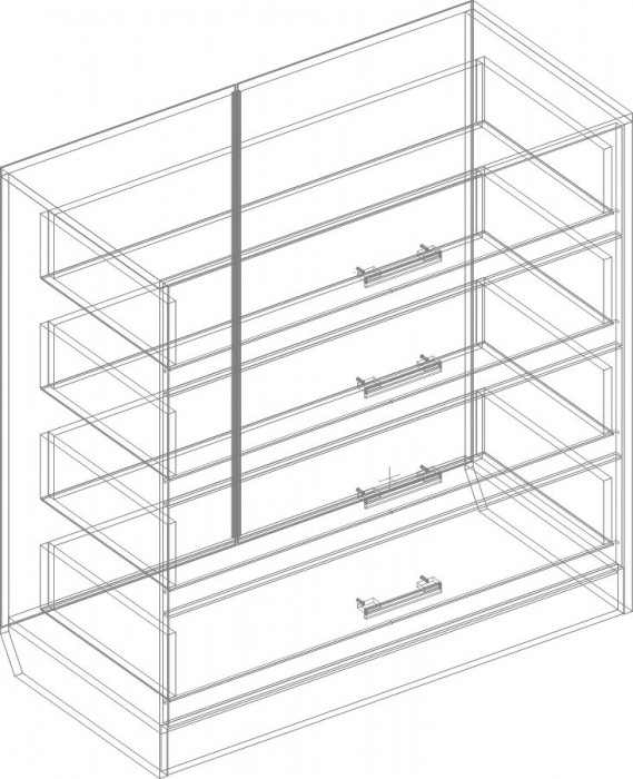 Комод с 5 ящиками Милана Велес