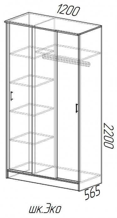 Шкаф купе Эко