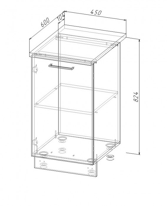 Шкаф нижний 450 Санвут МДФ