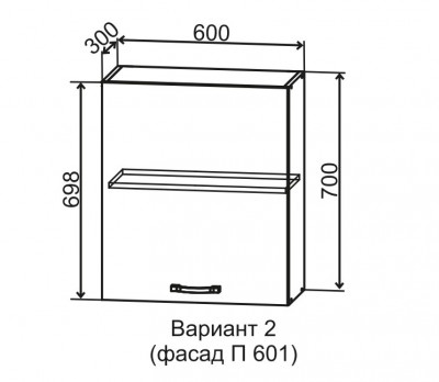 Шкаф верхний 600/700 с 1 свт. Фортуна ДСВ