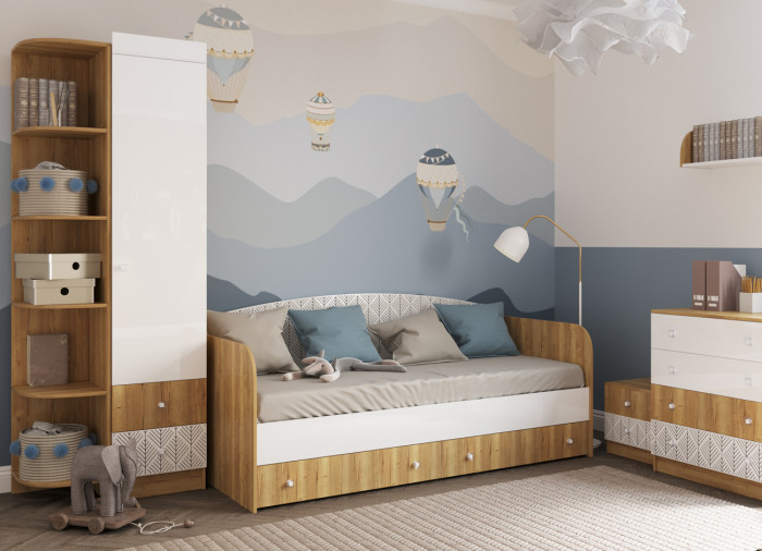 Шкаф 450 с ящиками Сканди