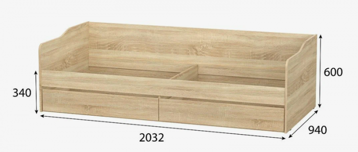 Кровать-диван КР-1 NN-мебель Серия 2 (с основанием ЛДСП)