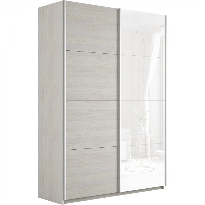 Шкаф купе Прайм 2-х дв. со стеклом 1200 Е1