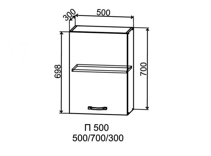 Шкаф верхний 500/700 Виано