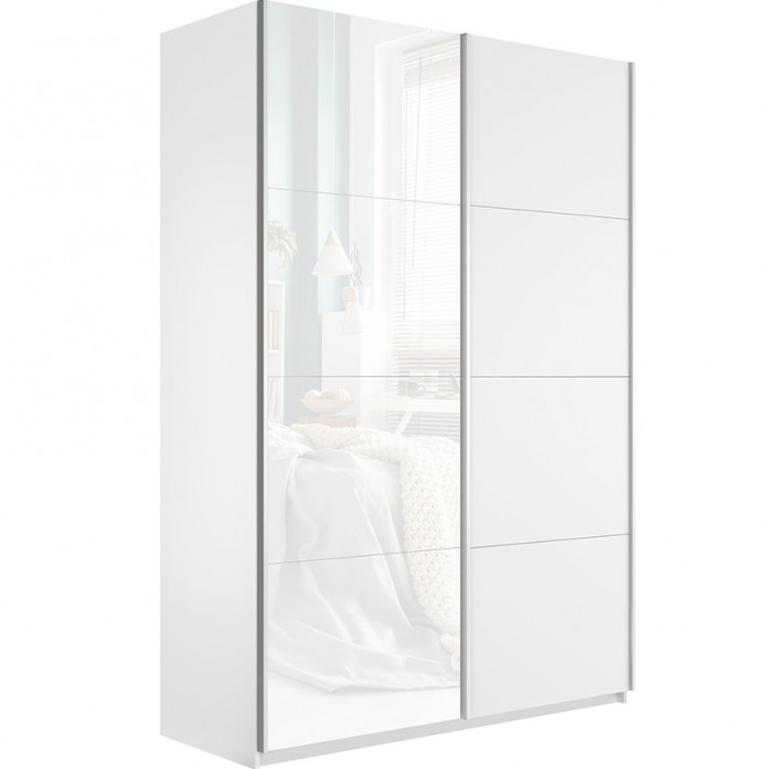 Шкаф купе Прайм 2-х дв. со стеклом 1400 Е1