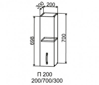Шкаф верхний 200/700 Марсель Гола