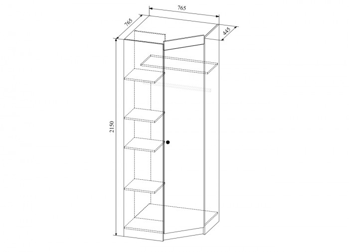Шкаф угловой Сканди
