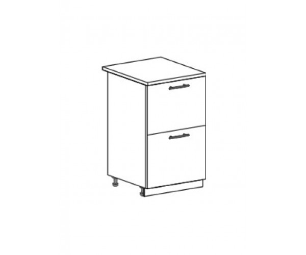 Шкаф нижний 500 с 2 ящиками Олива