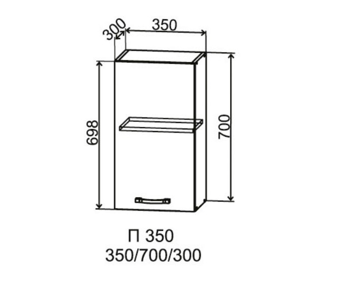 Шкаф верхний 350/700 Марсель Гола