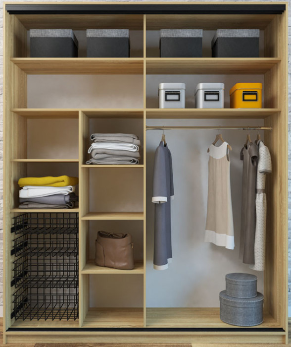 Шкаф купе Лофт 2000 фасад МДФ белый глянец 3г