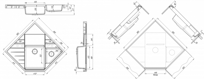 Мойка для кухни Бомбей