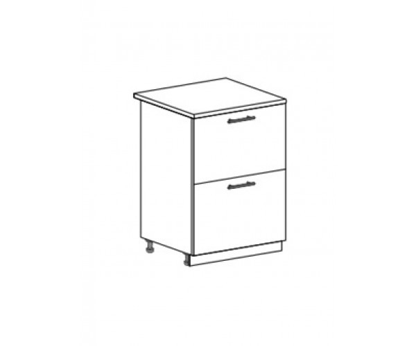 Шкаф нижний 600 с 2 ящиками Олива