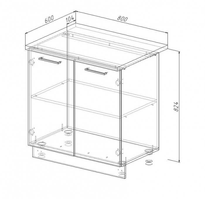 Шкаф нижний 800 Санвут МДФ