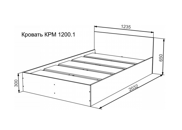 Кровать 1200.1 Мори