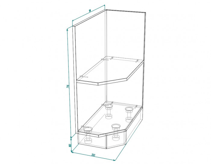 Шкаф нижний торцевой ШНПУ 300