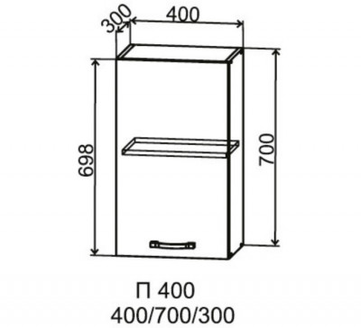 Шкаф верхний 400/700 Марсель Гола