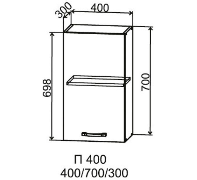 Шкаф верхний 400/700 Марсель Гола