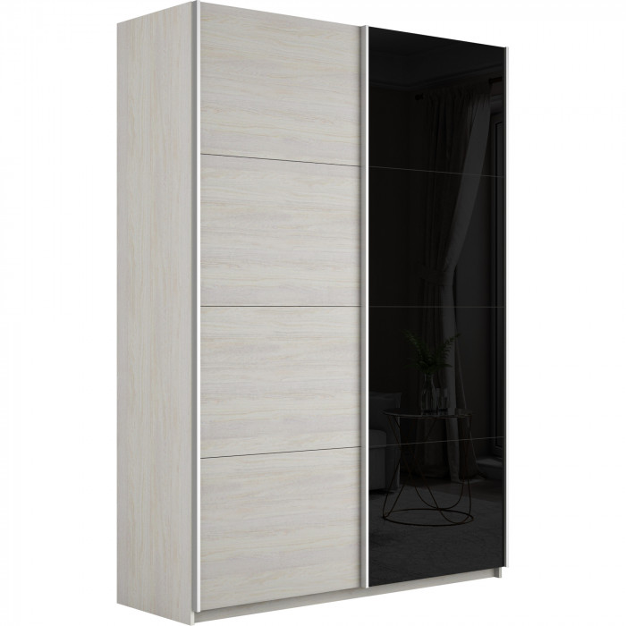 Шкаф купе Прайм 2-х дв. со стеклом 1600 Е1