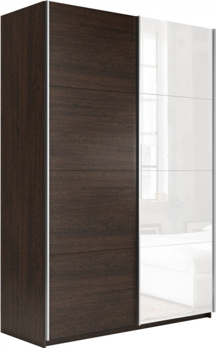 Шкаф купе Прайм 2-х дв. со стеклом 1600 Е1