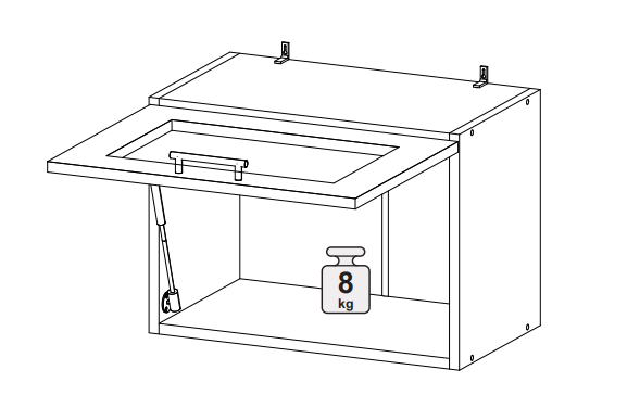 Шкаф горизонтальный ШВГС 500 чёрное стекло Норд
