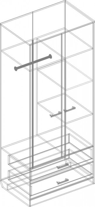 Шкаф 2-х створчатый Милана Велес