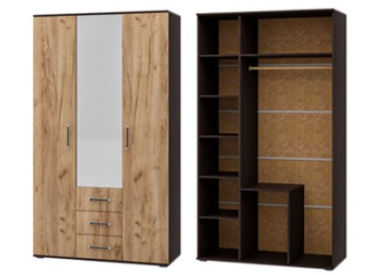 Шкаф 3х створчатый МС Белла РИ