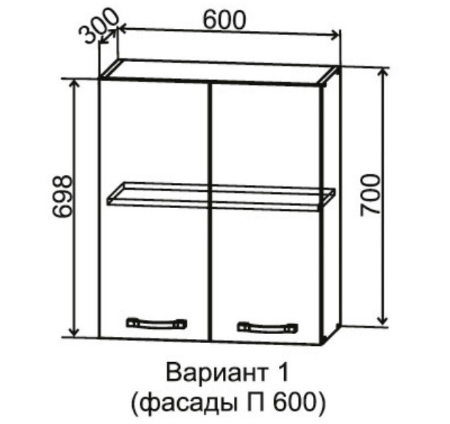 Шкаф верхний 600/700 Марсель Гола