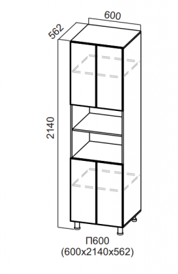 Пенал с нишей 600/2140 Квадро СВ