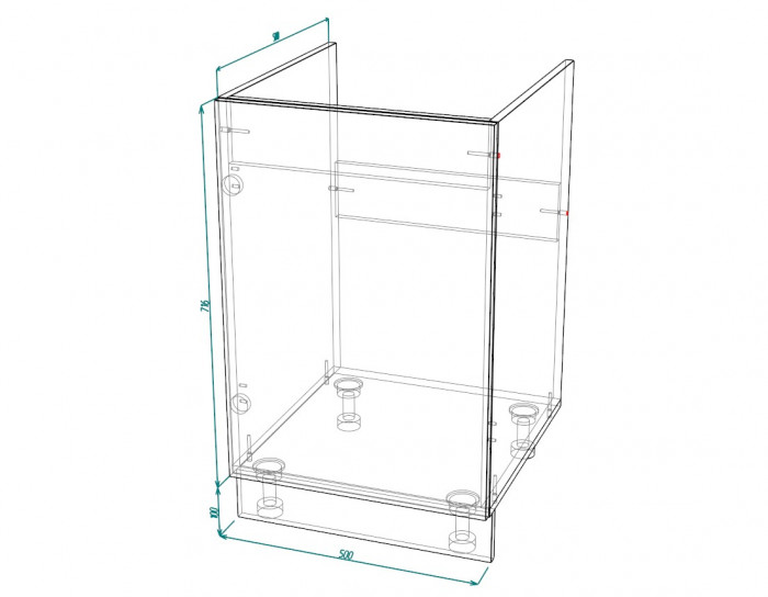 Шкаф нижний под мойку ШНМ 500 Норд Line