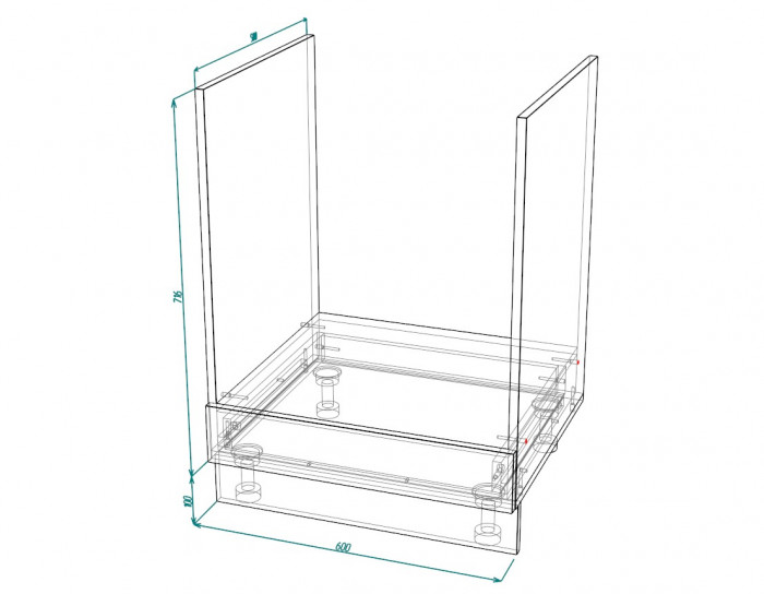 Шкаф нижний духовой ШНД 600 Норд Line