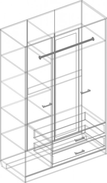 Шкаф 3-х створчатый Милана Велес