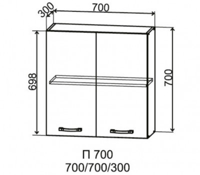 Шкаф верхний 700/700 Марсель Гола 