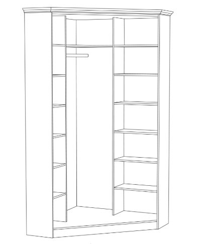 Шкаф для одежды угловой Ливерпуль 13 124