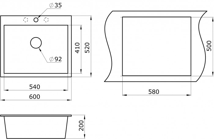 Мойка для кухни Granula GR-6001