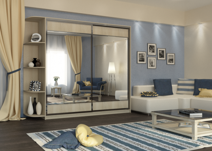 Шкаф купе Юлия 2400 с угловым элементом 300