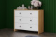 Комод 3 ящика Дольче (Графит, Белый)