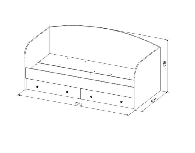 Кровать с ящиками Ki-Ki ДСВ