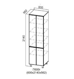 Пенал глухой 2 створки 600/2140 Квадро СВ