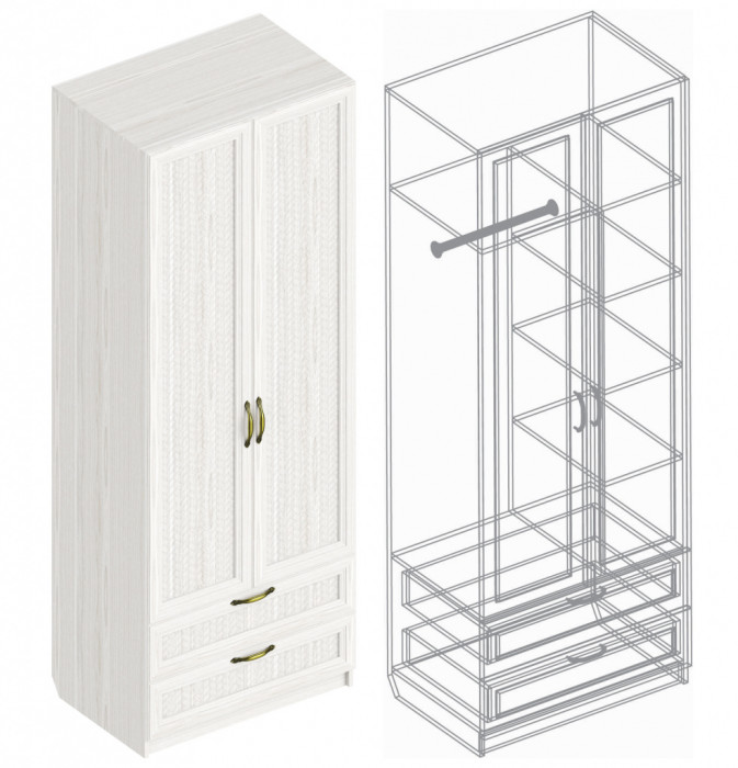 Шкаф с 2 ящиками ДА-02 Александрия