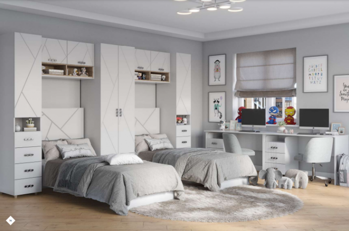 Шкаф 2-ств. с полками Сандра