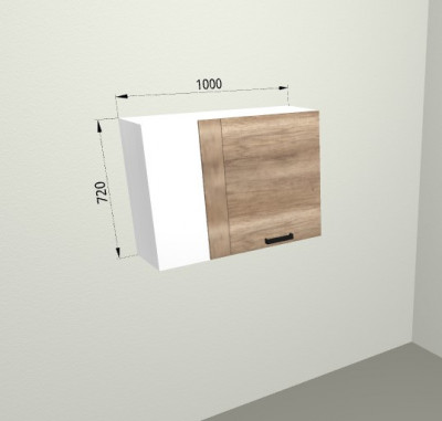 Шкаф навесной угловой правый 1000/720 Blum Фиджи