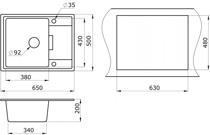 Мойка для кухни Granula GR-6503