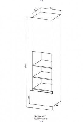 Пенал 600 глухой высокий Марсель Гола
