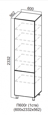 Пенал глухой 600/2332 Квадро СВ