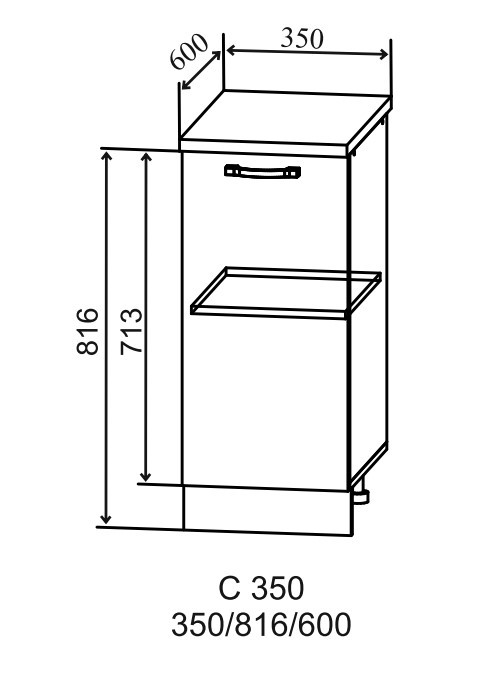 Шкаф нижний 350 Тренто