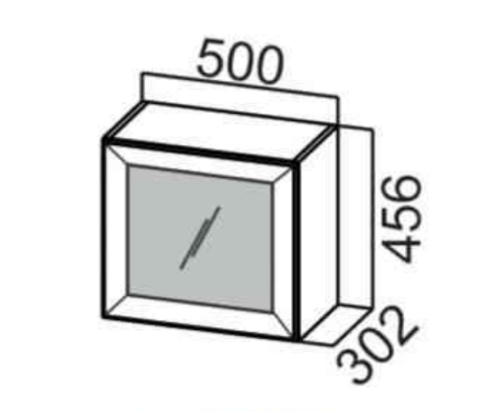Шкаф навесной 500/456 рамочный фасад Шпион РМДФ