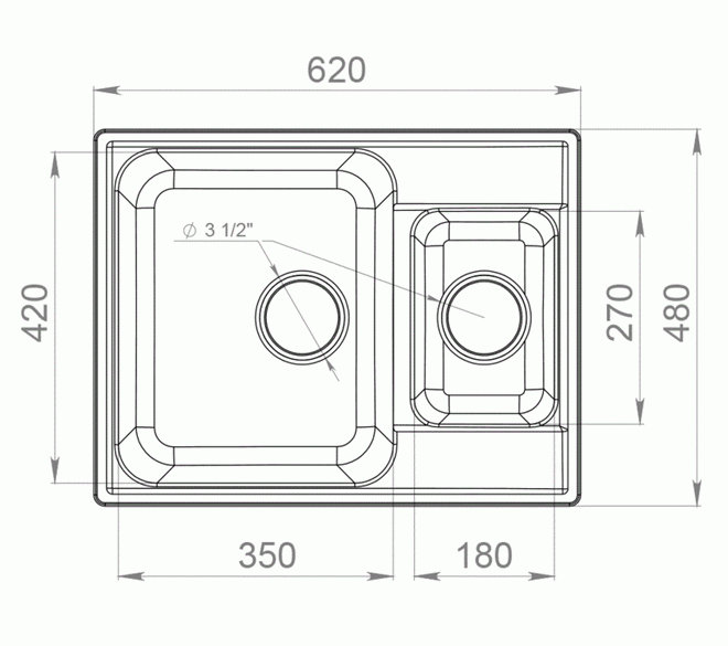 Мойка для кухни GranFest-Quarz Z-09