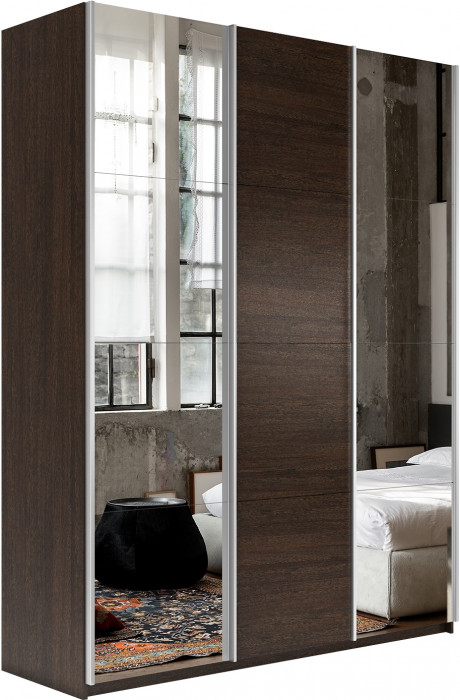 Шкаф купе Прайм 3-х дв. с 2 зеркалами 2100 Е1